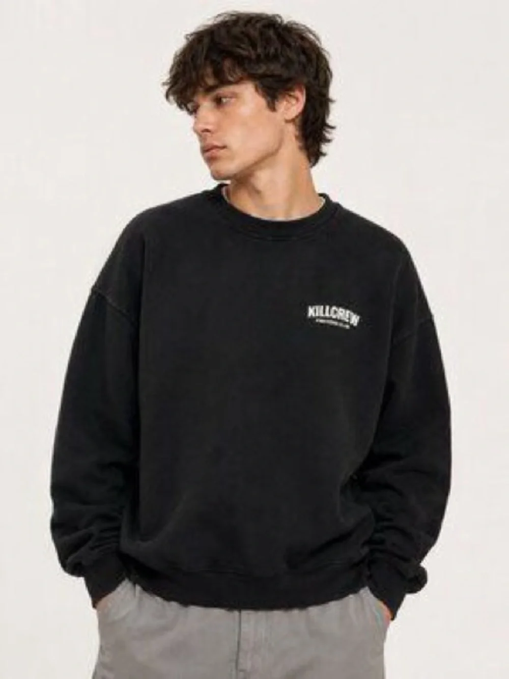 Kill Crew Fighter's Club Black Graphic Sweatshirt| Unisex| Fits M/L|